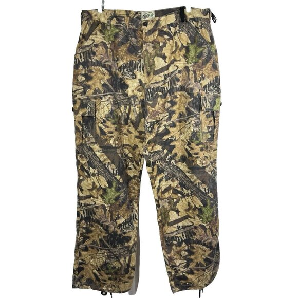 Vintage Mossy Oak Pants Mens XL Break Up Camo Cargo Field Staff‎ Baggy 40x32 - Picture 1 of 7